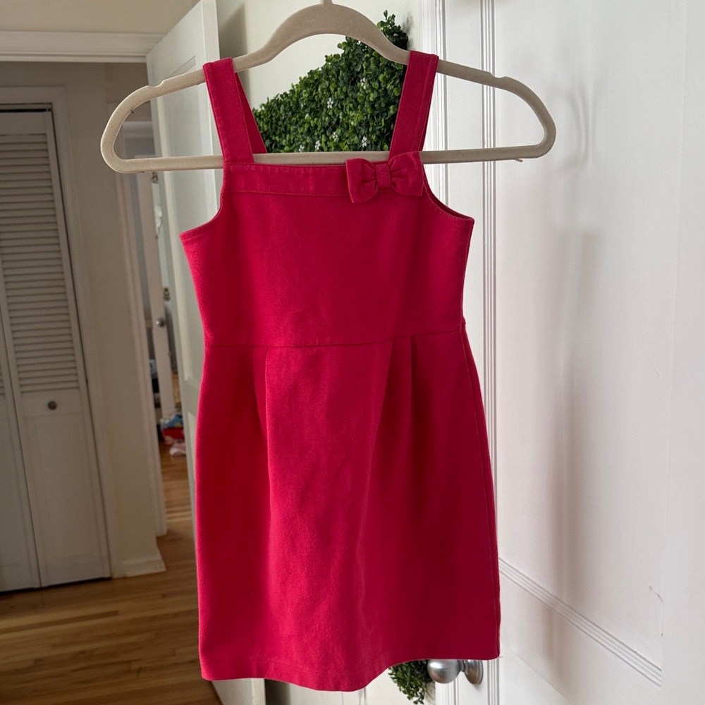Janie and Jack Hot Pink Bow-Accent Sleeveless Casual Dress